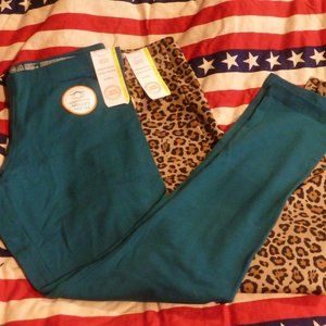Extra Durable Stretchy Leggings Bundle of 2 NEW for Girl Sz L(10-12)